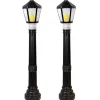 General Foam Set of 2 Black Lamp Post Lighted Christmas Blow Molds C5051 Clearance