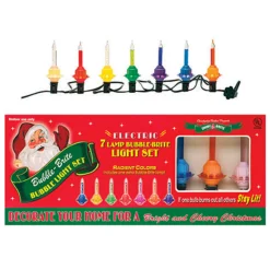 Shiny Brite Christmas Bubble Light Strand 7 LT 4027851 Online