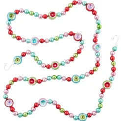 Shiny Brite Festive Fete 7' Glass Christmas Tree Garland 4028274 Clearance