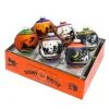 Shiny Brite Halloween 3.25" Signature Flocked Round Halloween Glass Ornament Set 4026976 Clearance