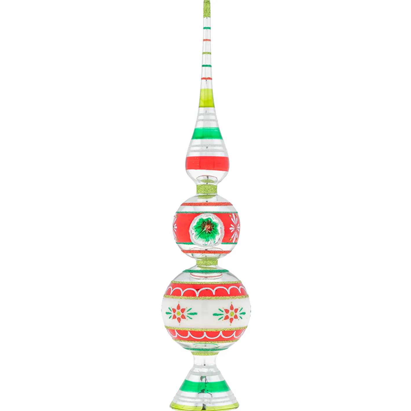 Shiny Brite Holiday Splendor 13" Christmas Finial Stand with Reflector 4027999 Outlet