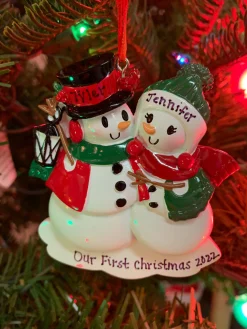 Polar X Snowman Family of 2 Personalized Christmas Ornament OR2255-2 Outlet