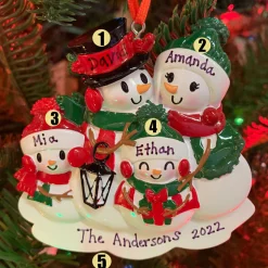 Polar X Snowman Family of 4 Personalized Christmas Ornament OR2255-4 Online