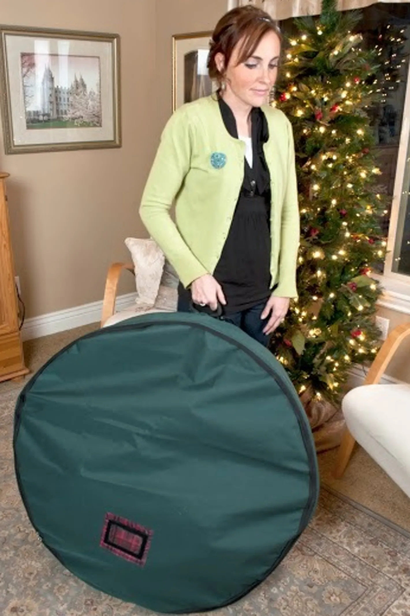 Treekeeper 36" Foam Lined Wreath Keeper with Removable Handle TK-10112 New