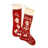 Primitives By Kathy Vintage Inspired Large Felt Christmas Stockings set of 2 2269