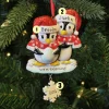 Polar X We're Expecting Penguin Couples Personalized Christmas Ornament
