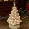Handmade Ceramics White Ceramic Lighted Christmas Tree 12" Clearance