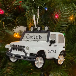Polar X White Jeep 4X4 Personalized Christmas Ornament White OR1763-W Hot