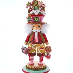 Kurt Adler 18" Hollywood Nutcrackers Lighted Gingerbread House Hat Christmas Nutcracker HA0617 Outlet