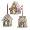 Kurt Adler 3.75" LED Lighted Claydough Candy Gingerbread House Christmas Ornament D4043 Best
