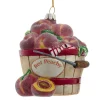 Kurt Adler 5.5 Noble Gems Peaches in Basket Glass Christmas Ornament NBX0050 Clearance