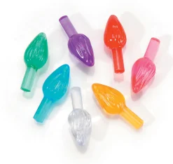 Darice 100 Pack 5/8" Multi Color Ceramic Tree Plastic Replacement Light Bulbs P0668 Hot