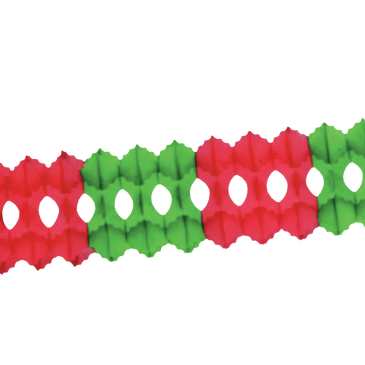 Beistle 12' x 5.5" Vintage Red and Green Tissue Paper Christmas Garland 55035-RG Outlet