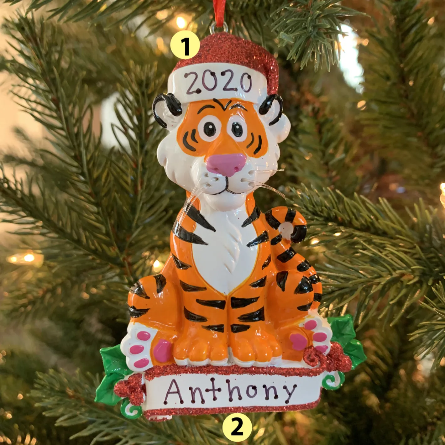 Polar X Baby Tiger Personalized Christmas Ornament OR1850T