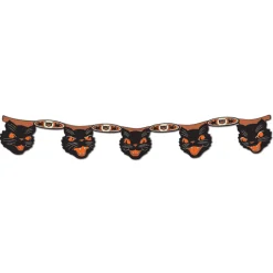 Beistle Vintage 4' Jointed Cat Streamer Halloween Garland Home Decoration 01971 Discount