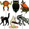 Beistle Vintage 11.5"-12.25" Plastic Halloween Yard Signs Outdoor Decor 00485 Sale