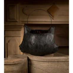 Bethany Lowe 10" Amusing Black Cat Bucket Paper Mache Vintage Halloween Decoration TJ2313 Clearance