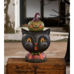 Bethany Lowe 7.5" Black Jack & Kinny Green Stack Vintage Halloween Decoration JP3026 Outlet