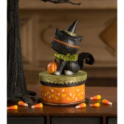 Bethany Lowe 8" Halloween Kitty Binks on Box Vintage Halloween Decoration TL3355 New