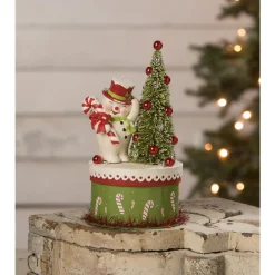 Bethany Lowe 9" Happy Snowman on Box Christmas Decoration TL2361 Discount