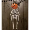 Bethany Lowe 30" Jack & Cat Hanging Posable Skeleton Tin Vintage Halloween Decoration TF3255 Outlet