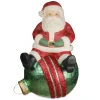 Bethany Lowe 20.5" Jolly Santa on Bauble Large Paper Mache Christmas Decoration TJ9509 Outlet