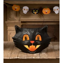Bethany Lowe 17" Mr. Cool Cat Bucket Halloween Decoration TJ3310 Outlet