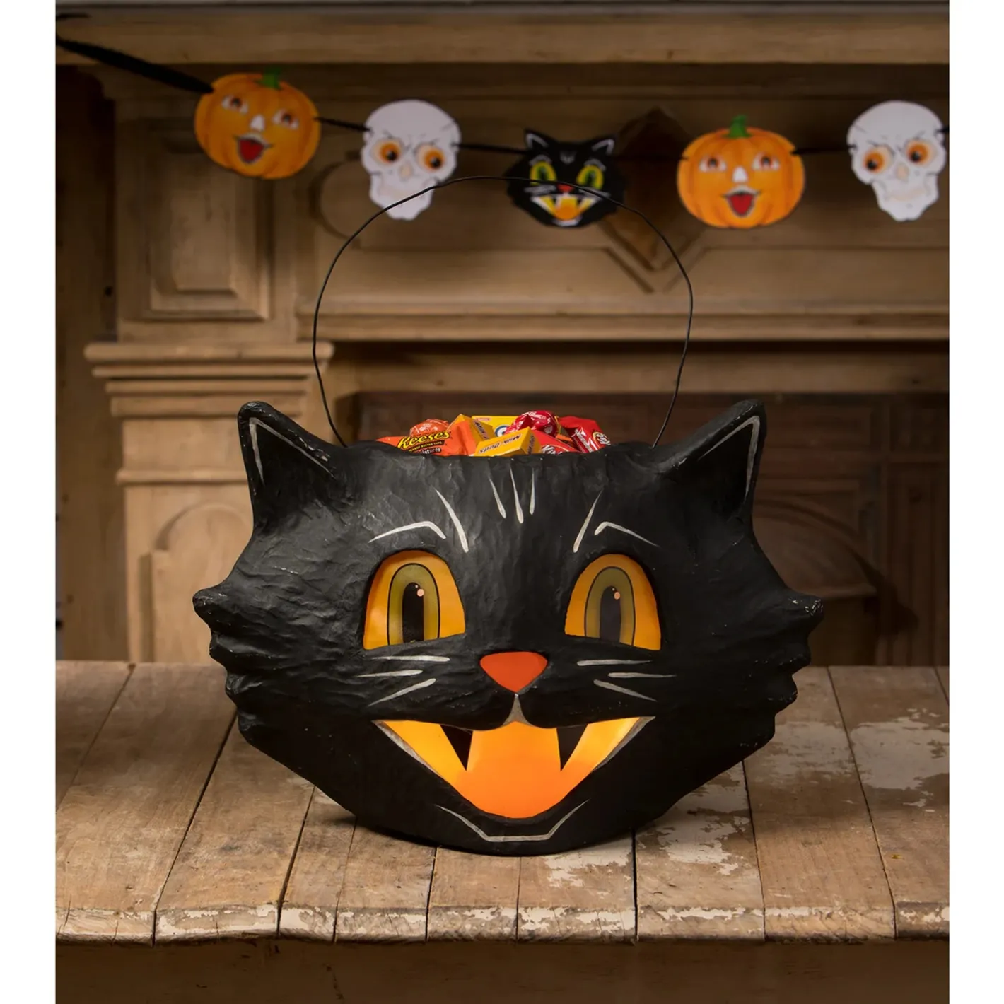 Bethany Lowe 17" Mr. Cool Cat Bucket Halloween Decoration TJ3310 Outlet