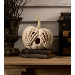 Bethany Lowe 10" Peek-a-Boo Pumpkin White Halloween Decoration TD3138 Discount