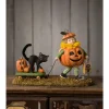 Bethany Lowe 7.5" Pumpkin Paige with Wagon Halloween Figure TD3152 Sale