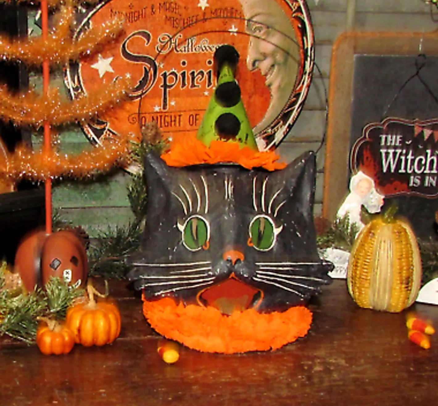 Bethany Lowe 10" Sassy Cat Candy Container Halloween Decoration TJ8284 Sale