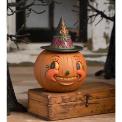 Bethany Lowe 7.5" Witchy Orange-O-Weena Container Vintage Halloween Decoration JP3028 Sale