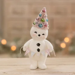 Bethany Lowe Set of 2 Pastel Snowmen Christmas Figures Hot