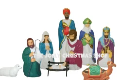 General Foam Blow Mold Life Size Christmas Nativity 10pc Set Discount