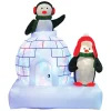 Brite Star 5' LED Lighted Penguin Family on Igloo Inflatable Outdoor Decoration 49-029-00 Online