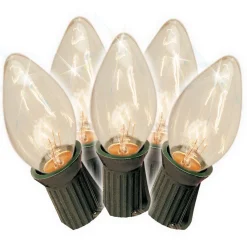 Brite Star 25 Vintage Inspired Clear Ceramic C9 Christmas Lights 37-865-00 Discount