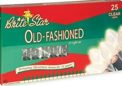 Brite Star 25 Vintage Inspired Clear Ceramic C7 Christmas Lights 37-835-00 Online