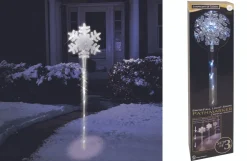 Brite Star Set of 3 LED Snowfall Light Show Pathway Markers Outdoor Christmas Decoration 48-509-00 Hot