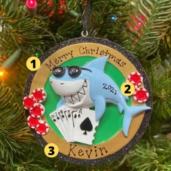 Polar X Card Shark Personalized Christmas Ornament OR1695 Online