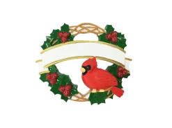 Polar X Cardinal with Wreath Personalized Christmas Ornament OR1905 Online
