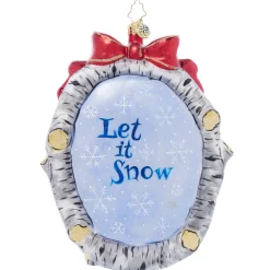 Christopher Radko A Snowy Feathered Friend Glass Christmas Ornament 1022065 New