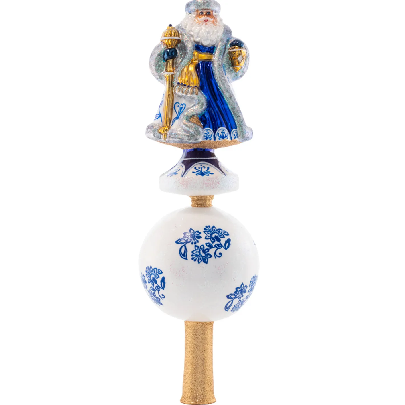 Christopher Radko Chinoiserie Elegance Santa Finial Christmas Tree Topper 1021534 Sale