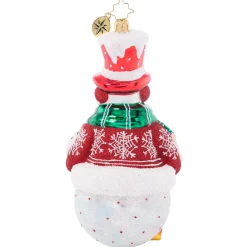 Christopher Radko Christmas Joy Snowman Glass Christmas Ornament 1021489 New