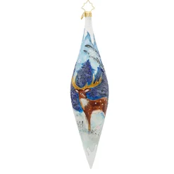 Christopher Radko Fantasia Evergreen Night Icicle Glass Christmas Ornament 1022118