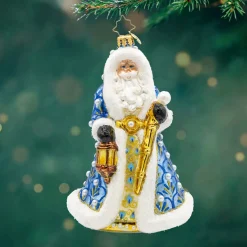 Christopher Radko Gilded Grandeur Santa Glass Christmas Ornament 1022314 Clearance