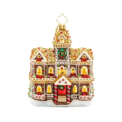 Christopher Radko Gingerbread Manor Glass Christmas Ornament 1022484 Hot