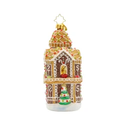 Christopher Radko Gingerbread Manor Glass Christmas Ornament 1022484 Hot