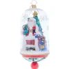 Christopher Radko Holly Holiday Dome Santa Glass Ornament 1021793 Discount