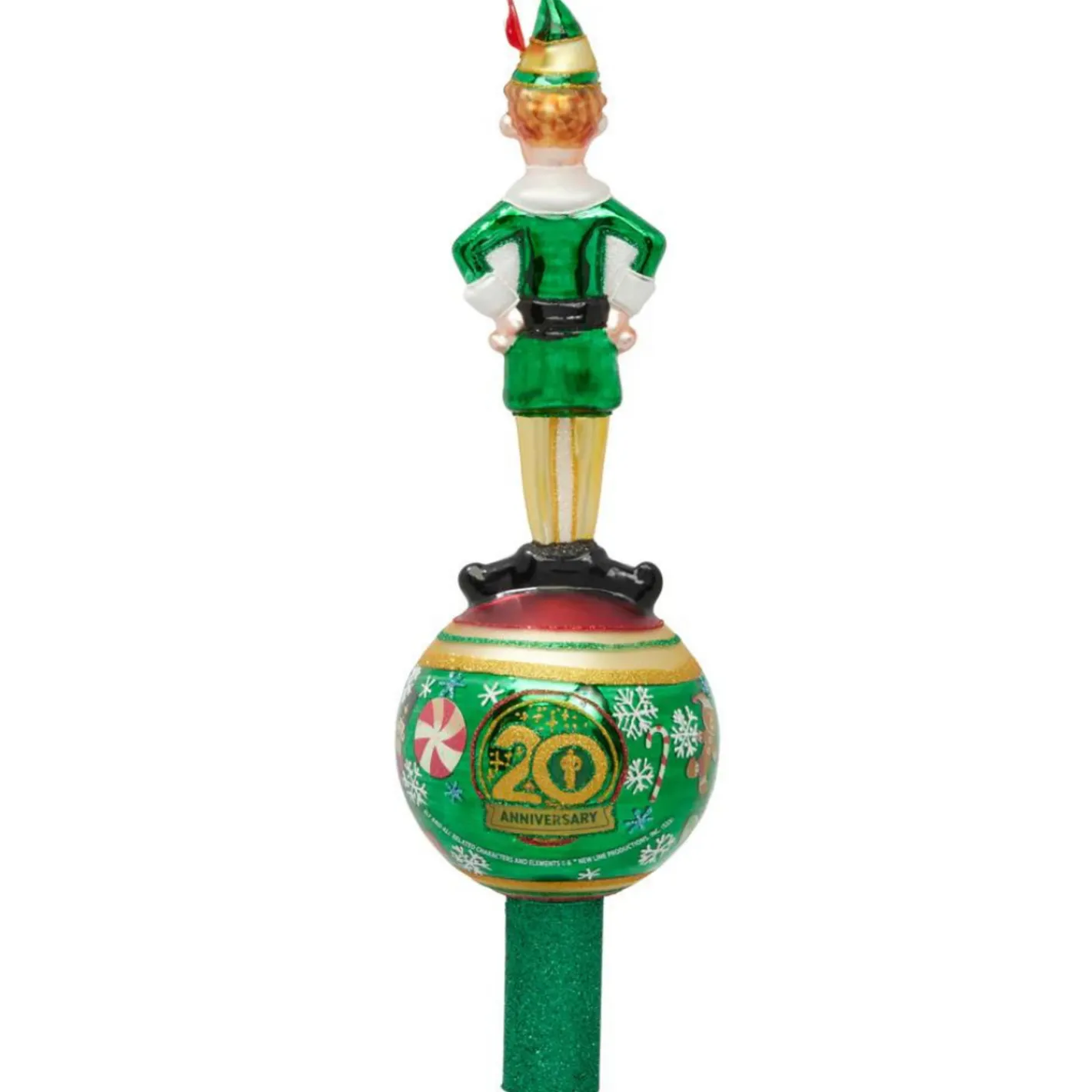 Christopher Radko Merry Muggins Buddy the Elf Glass Christmas Tree Topper 1021686 Clearance