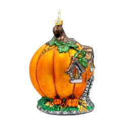 Christopher Radko Pumpkin Patch Abode Glass Halloween Ornament 1022285 Sale